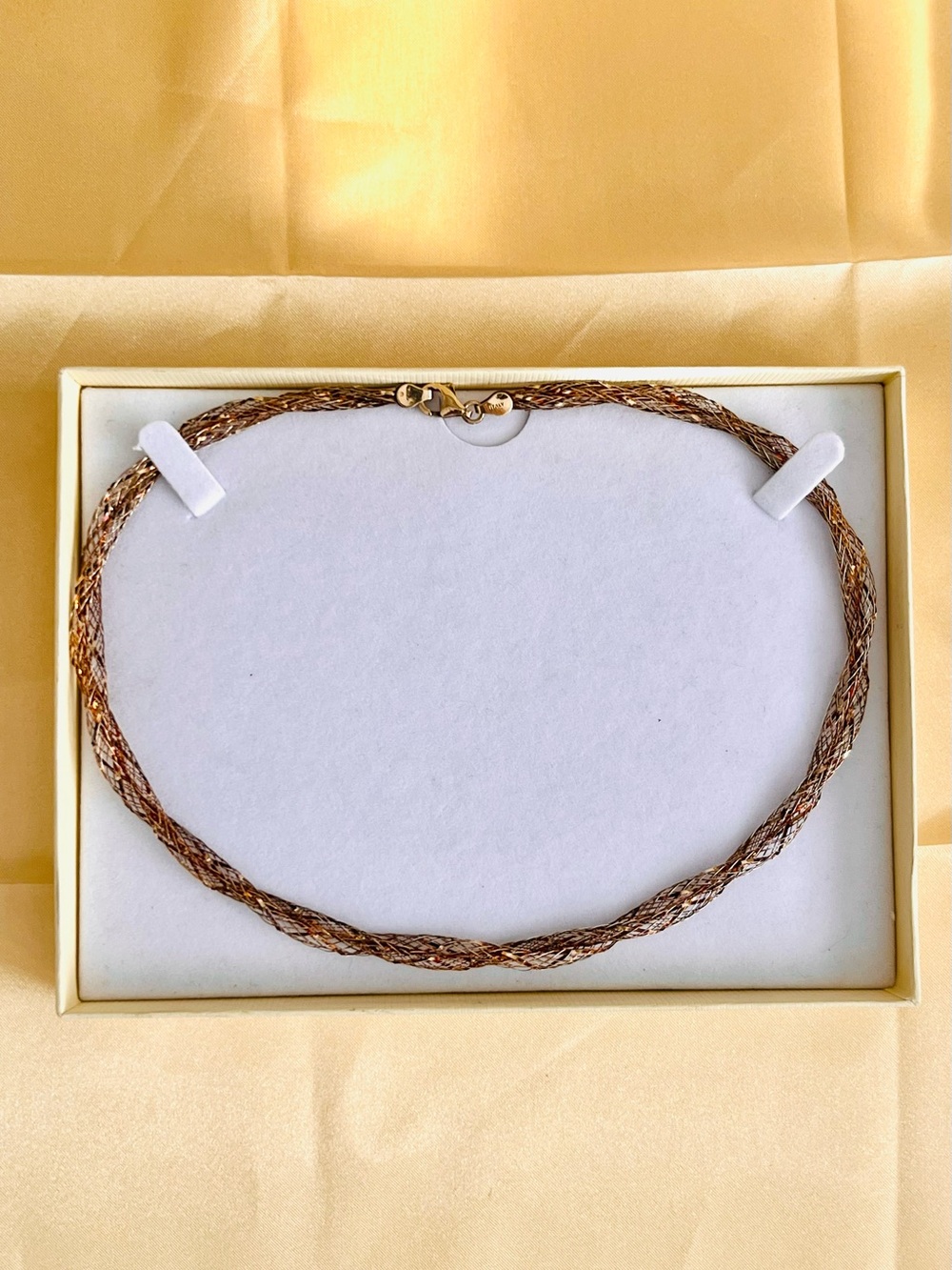 Authentic Splendido Italy 925 Sterling Silver Woven Mesh Necklace - Picture 2 of 8
